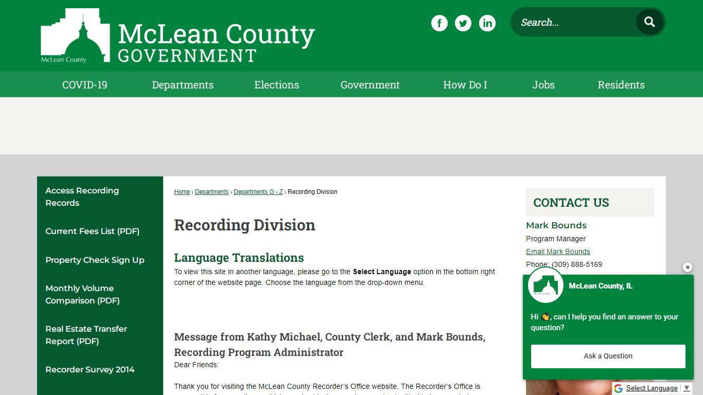 Recording Division | McLean County, IL - Official Website